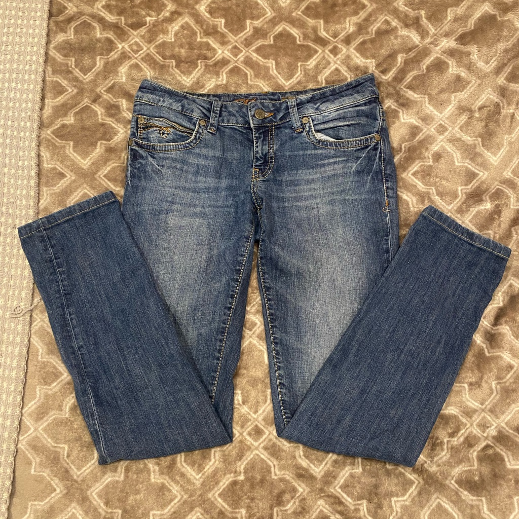 Mavi Women's Straight Leg Blue Jeans